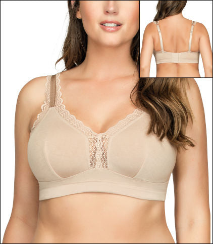 Dalis Bralette senza ferretto in cotone Nudo PRONTA CONSEGNA