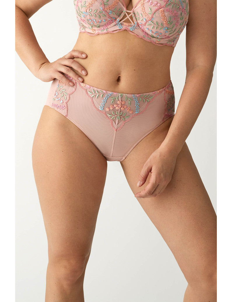 Slip Vita Alta Rosa Ricamato L6272 ULTIME TAGLIE PRONTA CONSEGNA