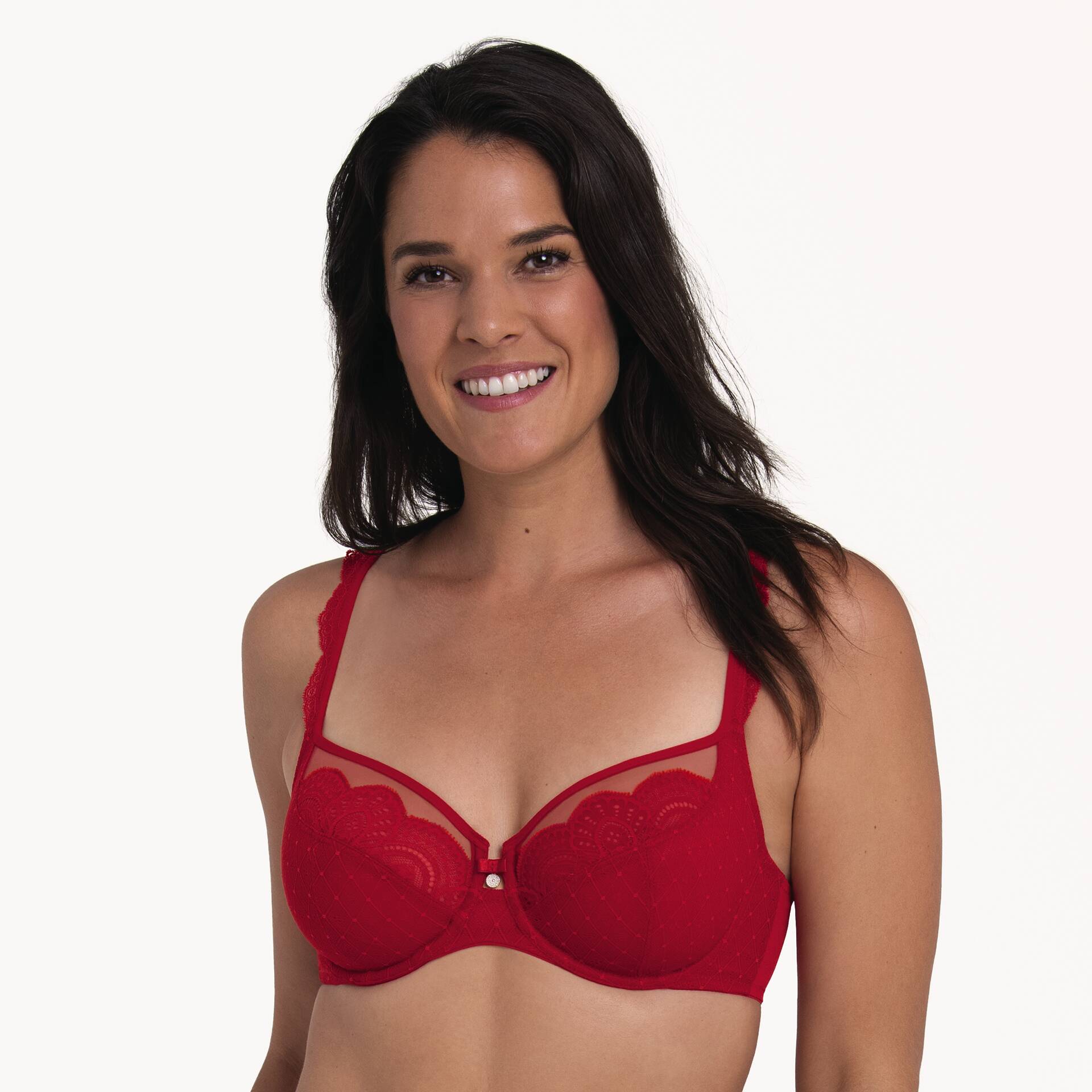 Selma Rosso Reggiseno Con Ferretto E Pizzo Seamless
