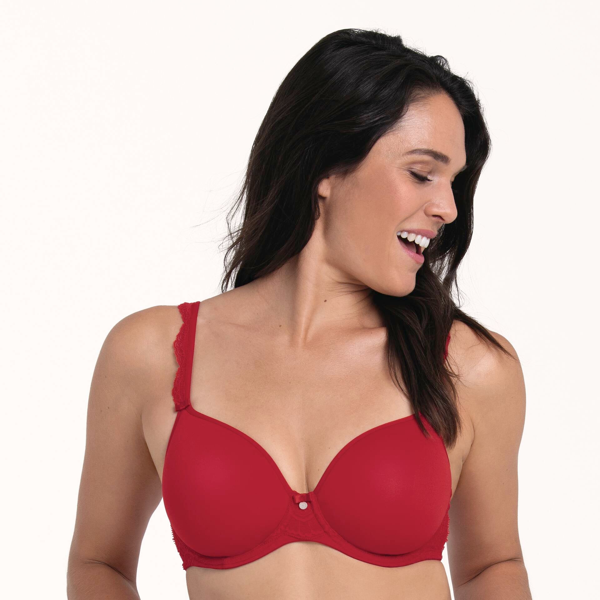 Selma Rosso Reggiseno Con Ferretto E Coppa Spacer Traspirante Liscia