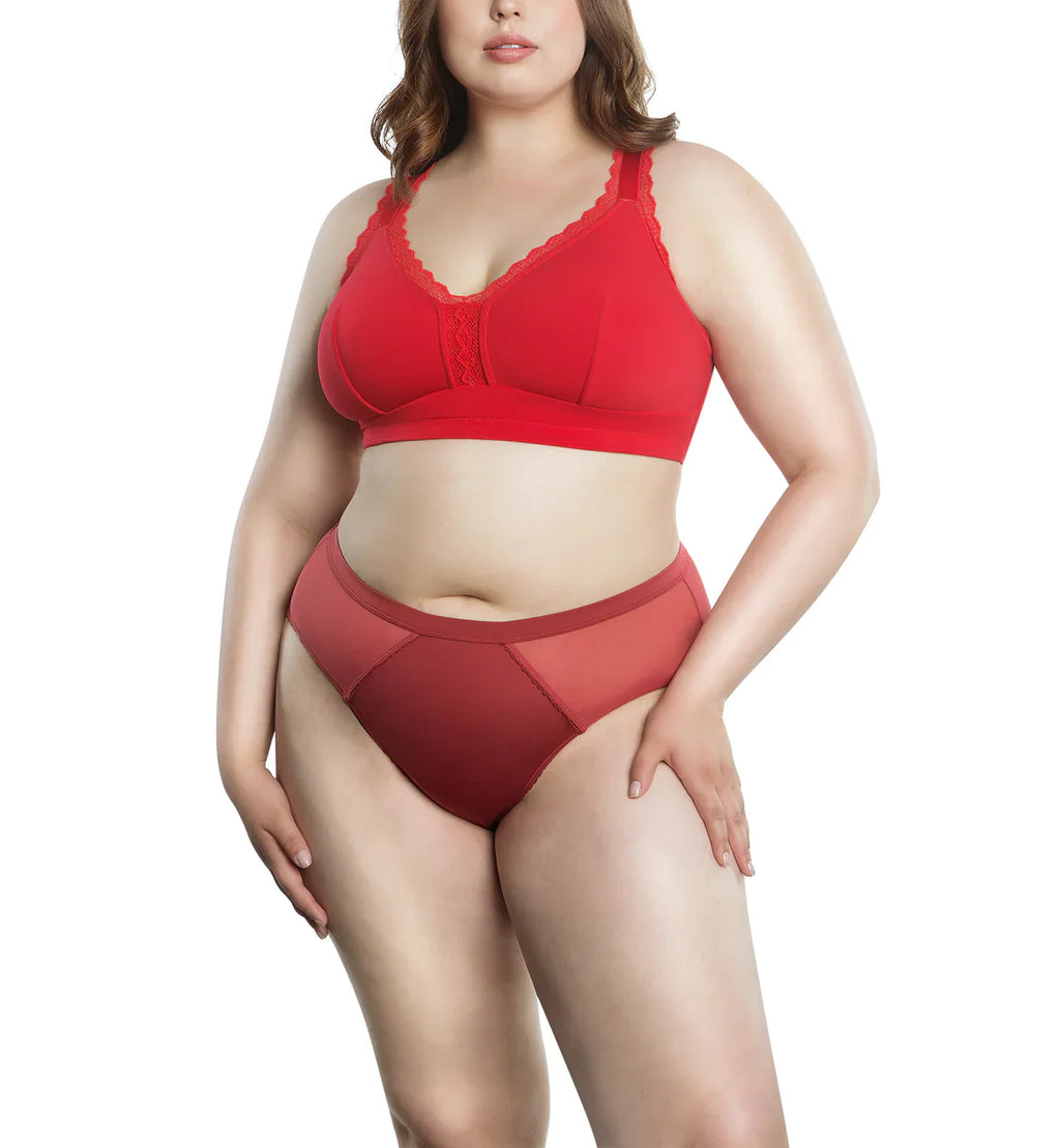 Dalis Bralette senza ferretto in cotone Racing Red PRONTA CONSEGNA