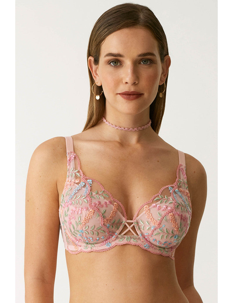 Reggiseno Rosa Ricamato Coppa Soft L6271 ULTIME TAGLIE PRONTA CONSEGNA