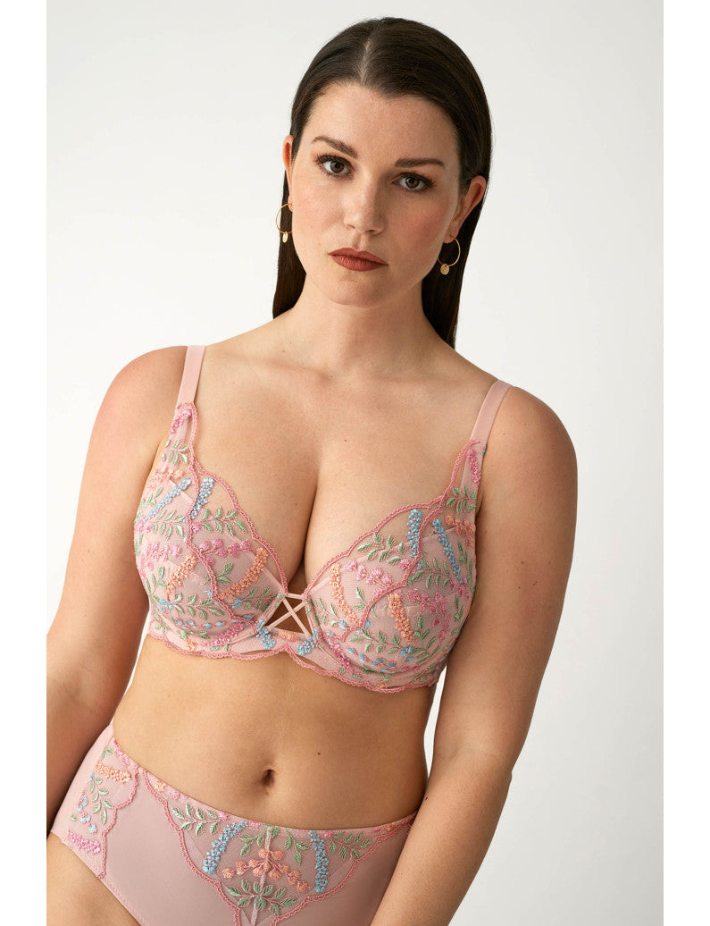 Reggiseno Rosa Ricamato Coppa Soft L6271 ULTIME TAGLIE PRONTA CONSEGNA
