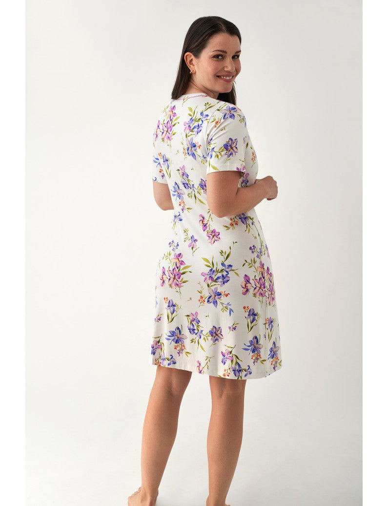 Camicia da notte mezza manica Viscosa N19181 ULTIME TAGLIE PRONTA CONSEGNA
