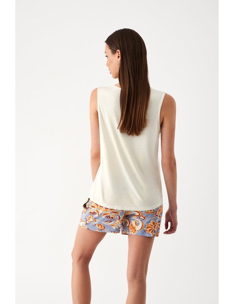 Pigiama Estivo Due Pezzi Canottiera e Pantaloncino Viscosa N19222 ULTIME TAGLIE PRONTA CONSEGNA