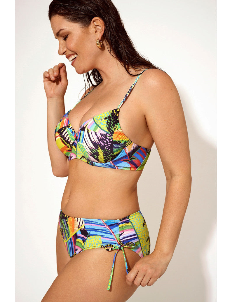 Costume Due Pezzi Reggiseno Con Ferretto Regolabile e Slip a Vita Alta COMPLETO S10250 ULTIME TAGLIE PRONTA CONSEGNA