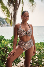 Style Loretta Double Face leopardato/ nero Bikini Top 8746-1 ULTIME TAGLIE PRONTA CONSEGNA