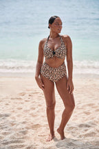 Style Loretta Double Face leopardato/ nero Bikini Top 8746-1 ULTIME TAGLIE PRONTA CONSEGNA
