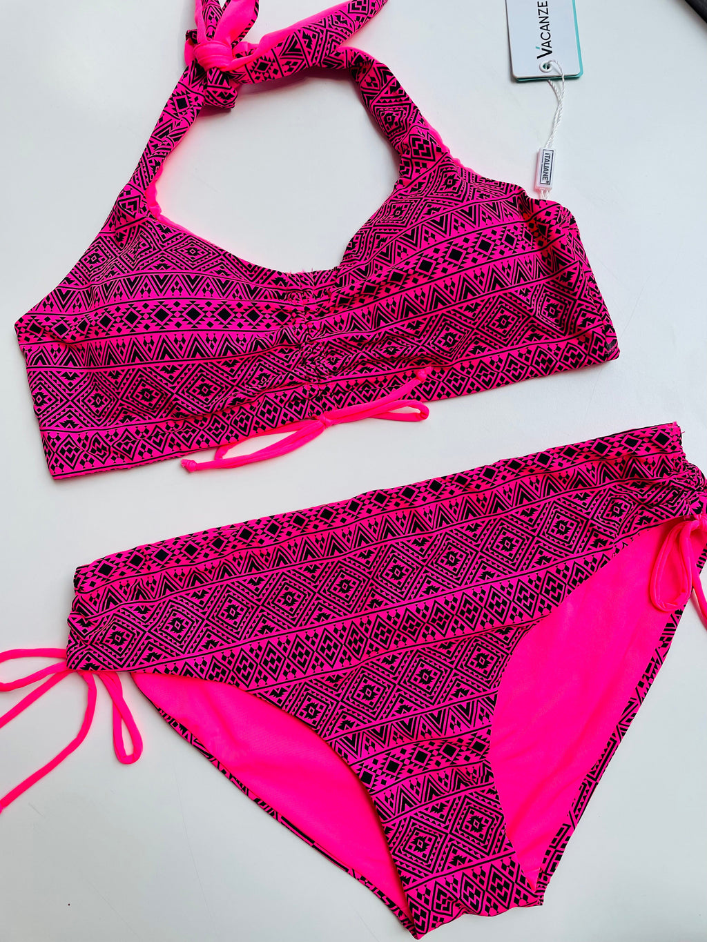 Costume due pezzi rosa COMPLETO ULTIME TAGLIE PRONTA CONSEGNA