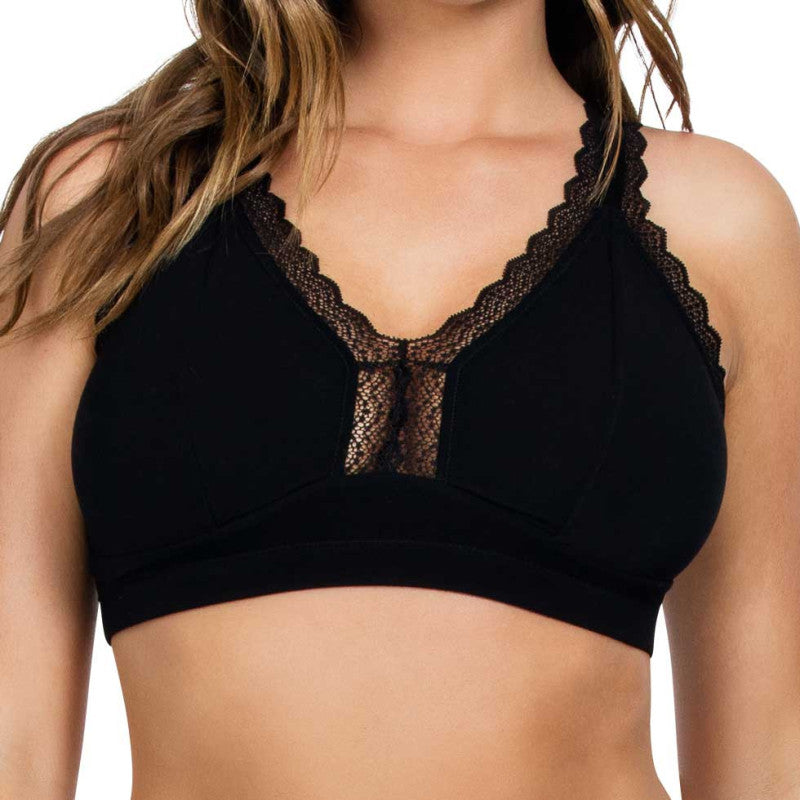 Dalis Bralette senza ferretto in cotone nero PRONTA CONSEGNA