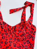 Costume intero leopardato rosso ULTIME TAGLIE PRONTA CONSEGNA