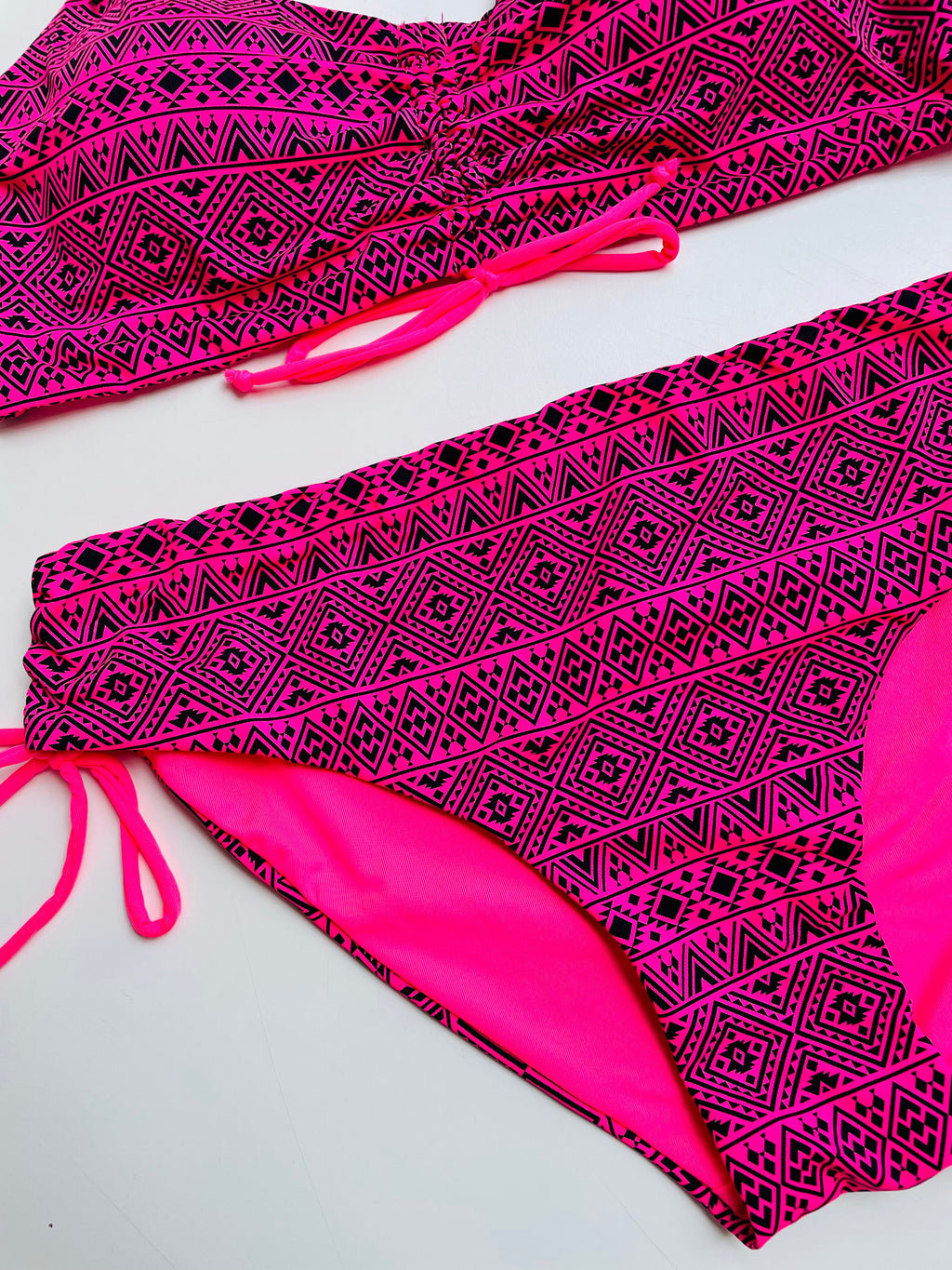 Costume due pezzi rosa COMPLETO ULTIME TAGLIE PRONTA CONSEGNA