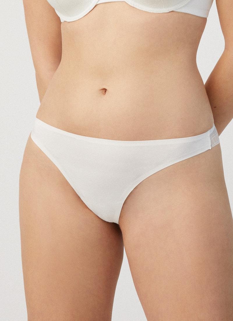Slip Brasiliana Laser e Pizzo  19672 avorio PRONTA CONSEGNA