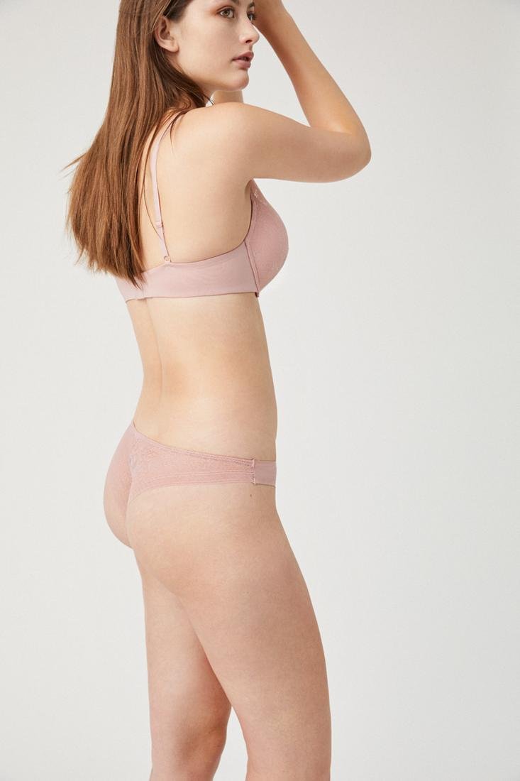 Slip Brasiliana Laser e Pizzo 19672 Rosa PRONTA CONSEGNA