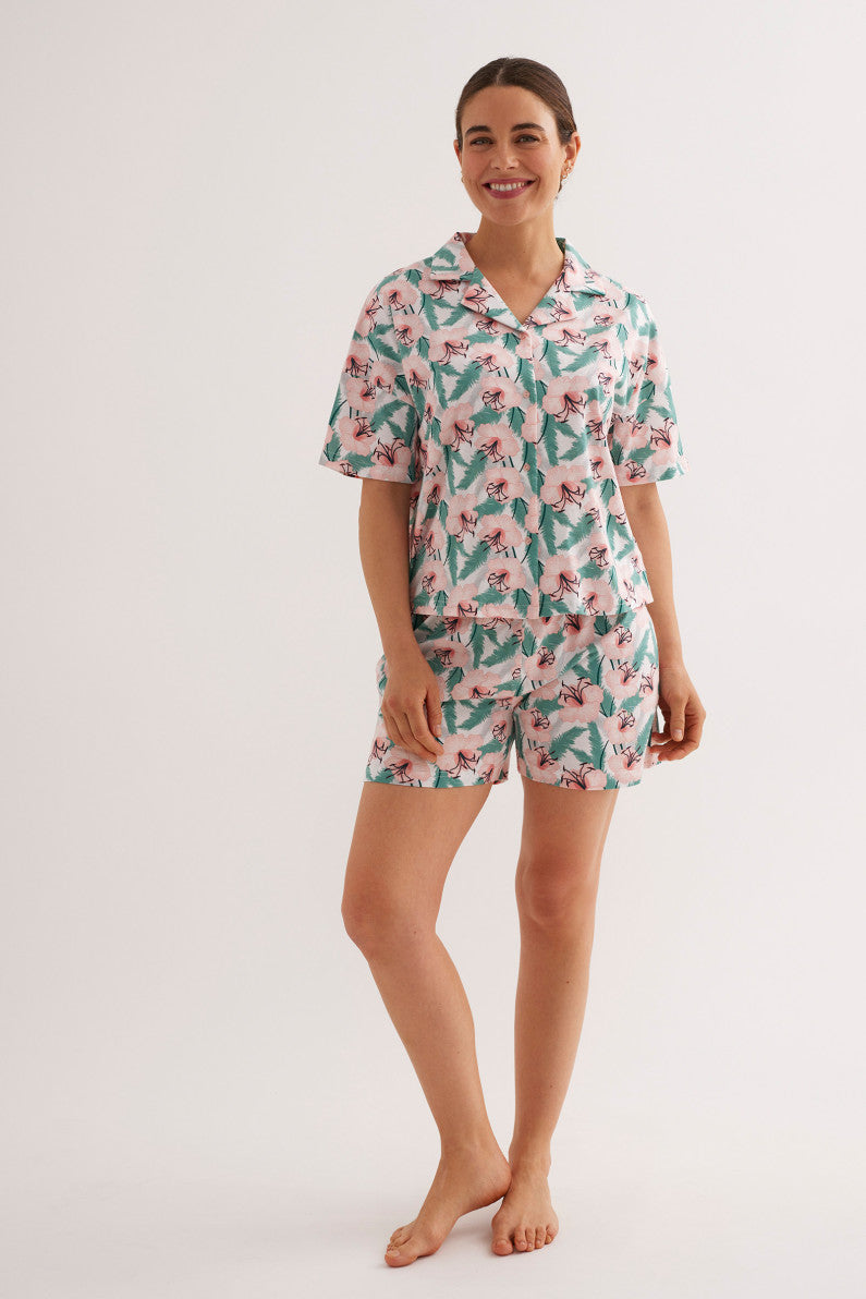 Pigiama Camicia con Bottoni e Pantaloncini Corti N17982 ULTIME TAGLIE PRONTA CONSEGNA
